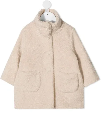 Il Gufo Babies' Faux Shearling Coat In White