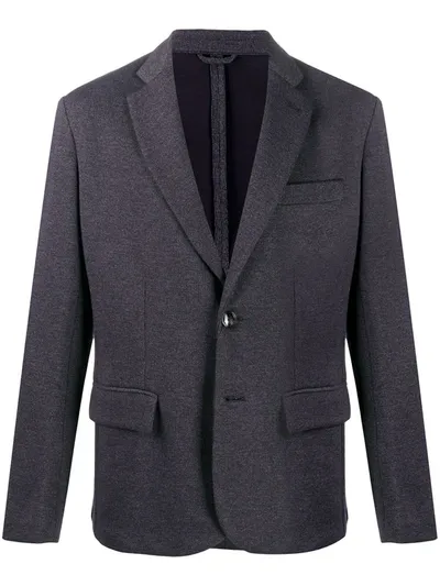 Emporio Armani Single-breasted Blazer In Blue