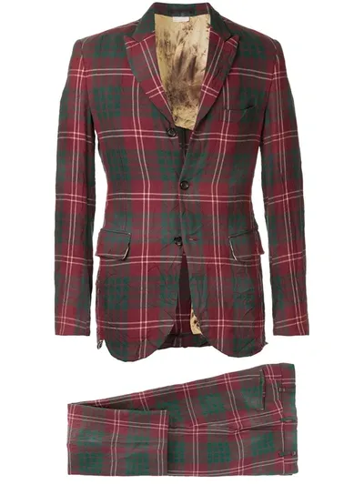 Pre-owned Comme Des Garçons Tartan Two-piece Suit In Red