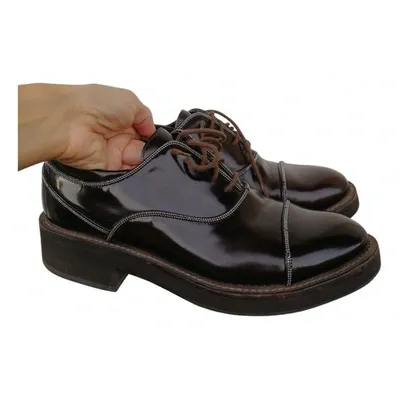 Pre-owned Brunello Cucinelli Leather Lace Ups In Brown