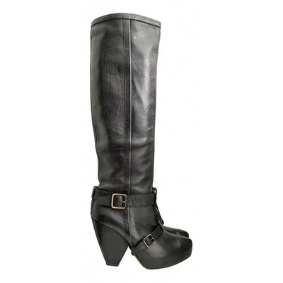 Pre-owned Vanessa Bruno Leather Boots In Black