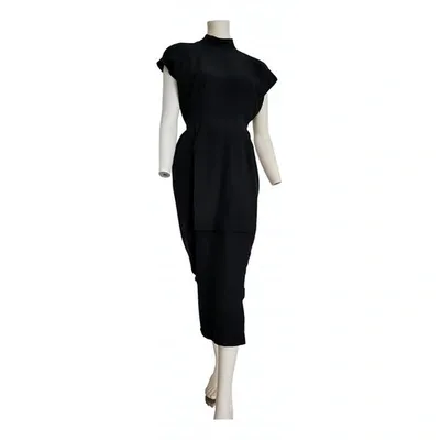 Pre-owned Karl Lagerfeld Silk Mid-length Dress In Black