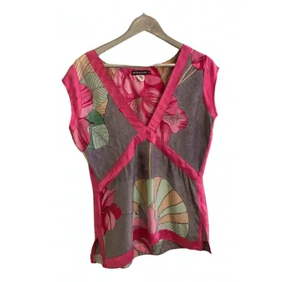 Pre-owned Antik Batik Silk Top In Multicolour