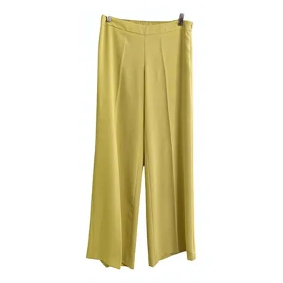 Pre-owned P.a.r.o.s.h Straight Pants In Yellow