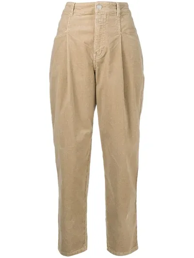 Closed Pearl Corduroy Tapered Trousers In Neutrals