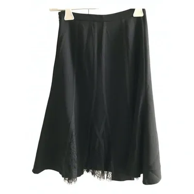 Pre-owned Elie Tahari Mid-length Skirt In Black