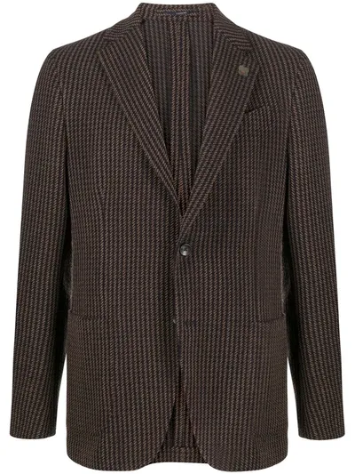 Lardini Tweed Blazer In Brown