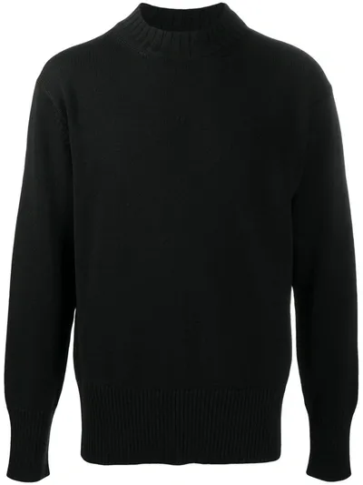 Paul Smith Chunky Knit Crew Neck Jumper In Black