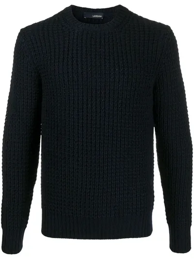 Lardini Chunky Knitted Jumper In Blue