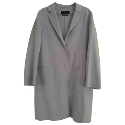 Pre-owned Max Mara Wool Coat In Blue