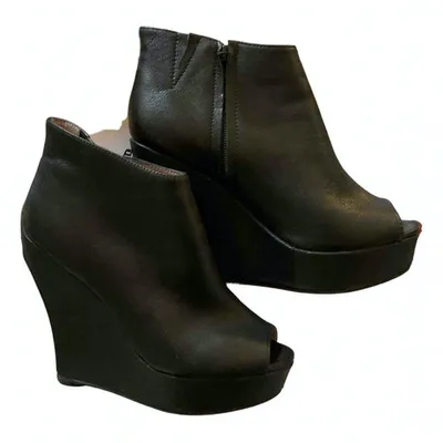 Pre-owned Jeffrey Campbell Leather Heels In Black