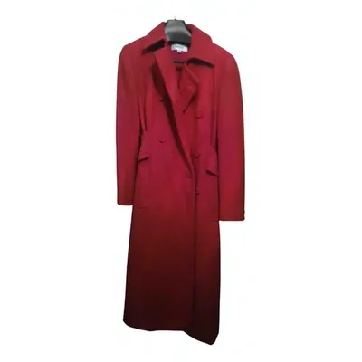 Pre-owned Hoss Intropia Wool Coat In Pink