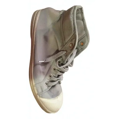 Pre-owned Bensimon Cloth High Trainers In Grey