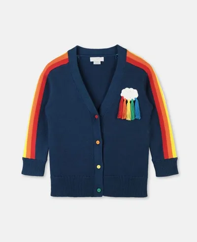 Stella Mccartney Kids Weather Cardigan In Blue