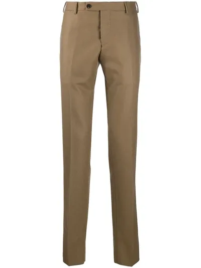 Gabriele Pasini Fitted Tailored Trousers In Brown