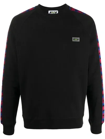 Msgm Logo-panel Sweatshirt In Black