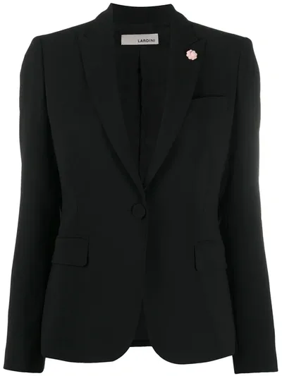 Lardini Single Breasted Blazer In Black