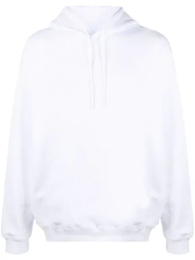 Msgm Logo Print Hooded Sweatshirt In White