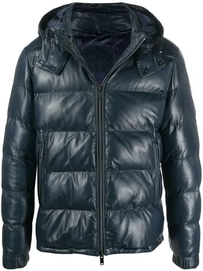 Desa 1972 Hooded Puffer Jacket In Blue