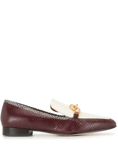 Tory Burch Jessa Buckled Loafers In White