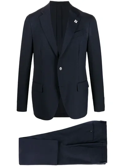 Lardini Single-breasted Two-piece Suit In Blue