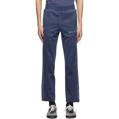 Palm Angels Navy Garment-dyed Track Pants In Blue