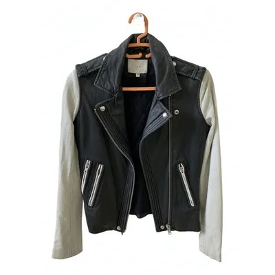 Pre-owned Iro Leather Biker Jacket In Black