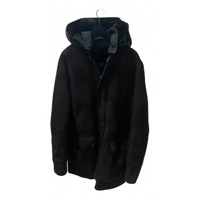 Pre-owned Joseph Black Shearling Coat