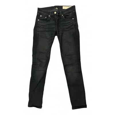 Pre-owned Rag & Bone Slim Jeans In Navy