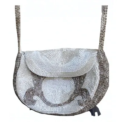 Pre-owned Zadig & Voltaire Glitter Clutch Bag In Beige