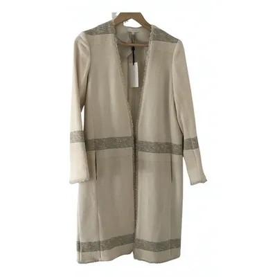 Pre-owned Hoss Intropia Coat In Ecru