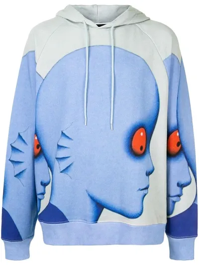 Etudes Studio X La Planète Sauvage Racing Draag Relaxed-fit Hoodie In Blue