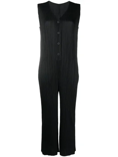 Issey Miyake Pleats Please By  Plissé Jumpsuit In Black