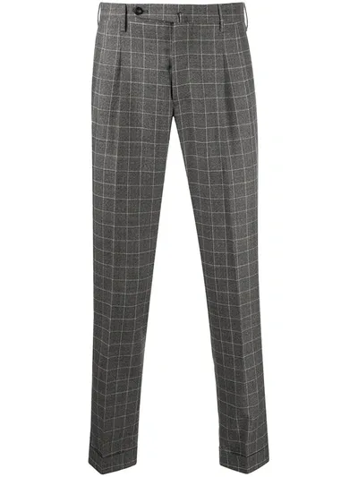 Pt01 Checked Trousers In Grey