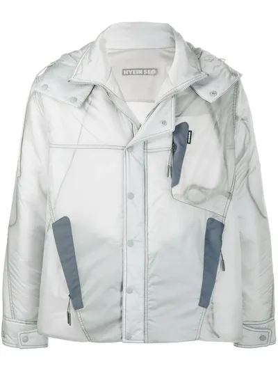 Hyein Seo Panelled Hooded Jacket In Grey