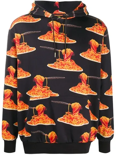 Paul Smith Spaghetti Print Hoodie In Black