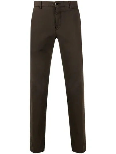 Pt05 Casual Straight-leg Trousers In Brown