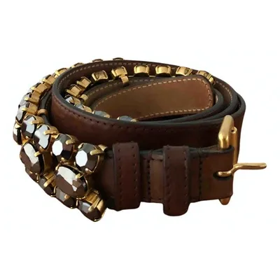 Pre-owned Etro Leather Belt In Brown