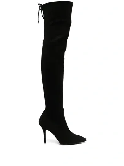 Stuart Weitzman Knee-length Stiletto Boots In Black