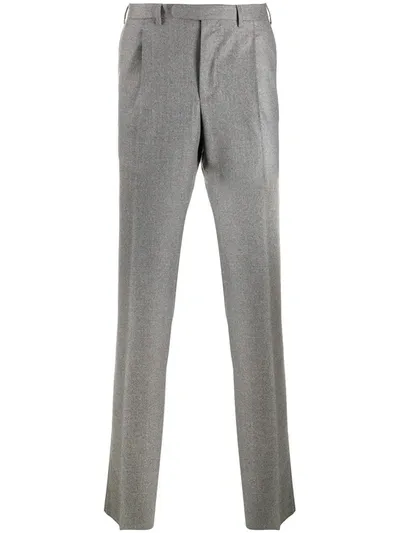 Borrelli Straight-leg Tailored Trousers In Grey