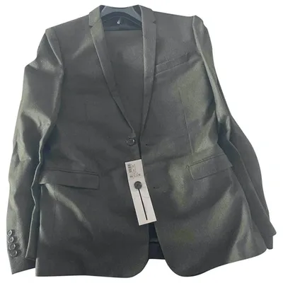 Pre-owned Dior Wool Suit In Khaki