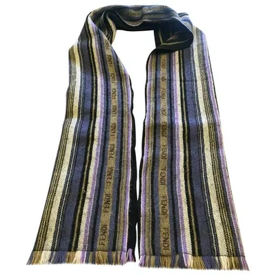 Pre-owned Fendi Wool Scarf In Multicolour