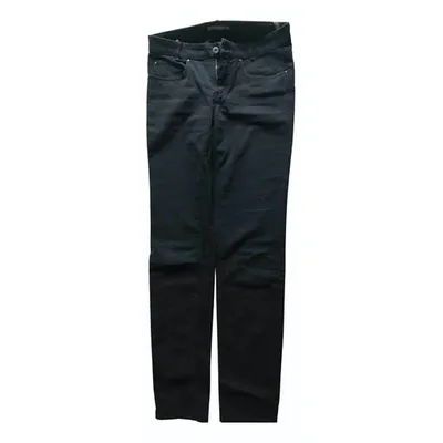 Pre-owned Fabiana Filippi Straight Pants In Navy