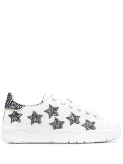 Chiara Ferragni Roger Star Patch Sneakers In White