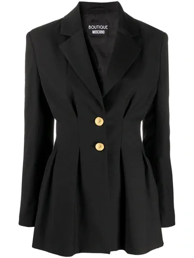 Boutique Moschino Peplum Blazer Jacket In Black