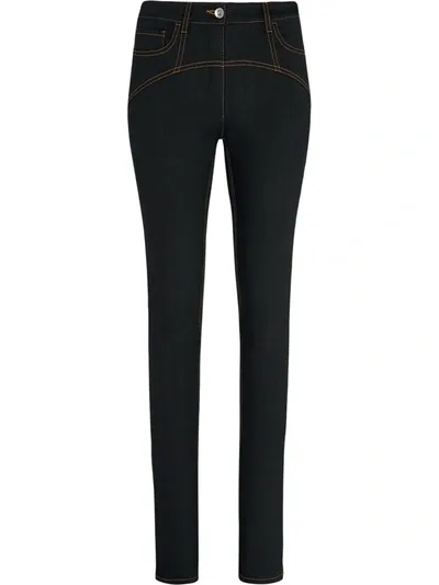 Fenty Contrast Stitching Skinny Jeans In Black