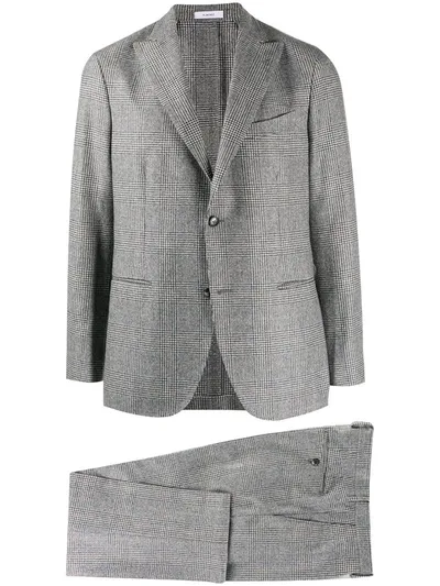 Boglioli Two Piece Check Suit In Grey