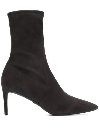 Stuart Weitzman Wren 75mm Ankle Boots In Grey