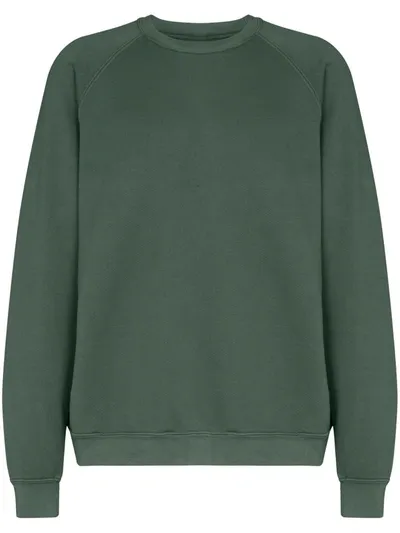 Les Tien Crew Neck Cotton Sweatshirt In Green