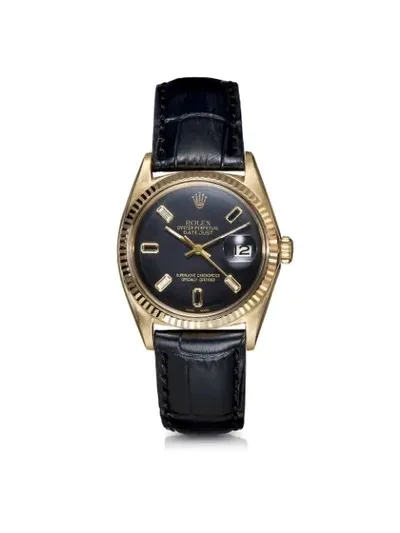 Lizzie Mandler Fine Jewelry Reworked Vintage Rolex Oyster Perpetual Datejust Watch In Metallic